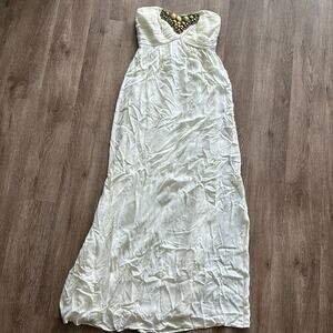 NWT Shoshanna Formal Strapless Maxi Gown Ivory Size‎ 0